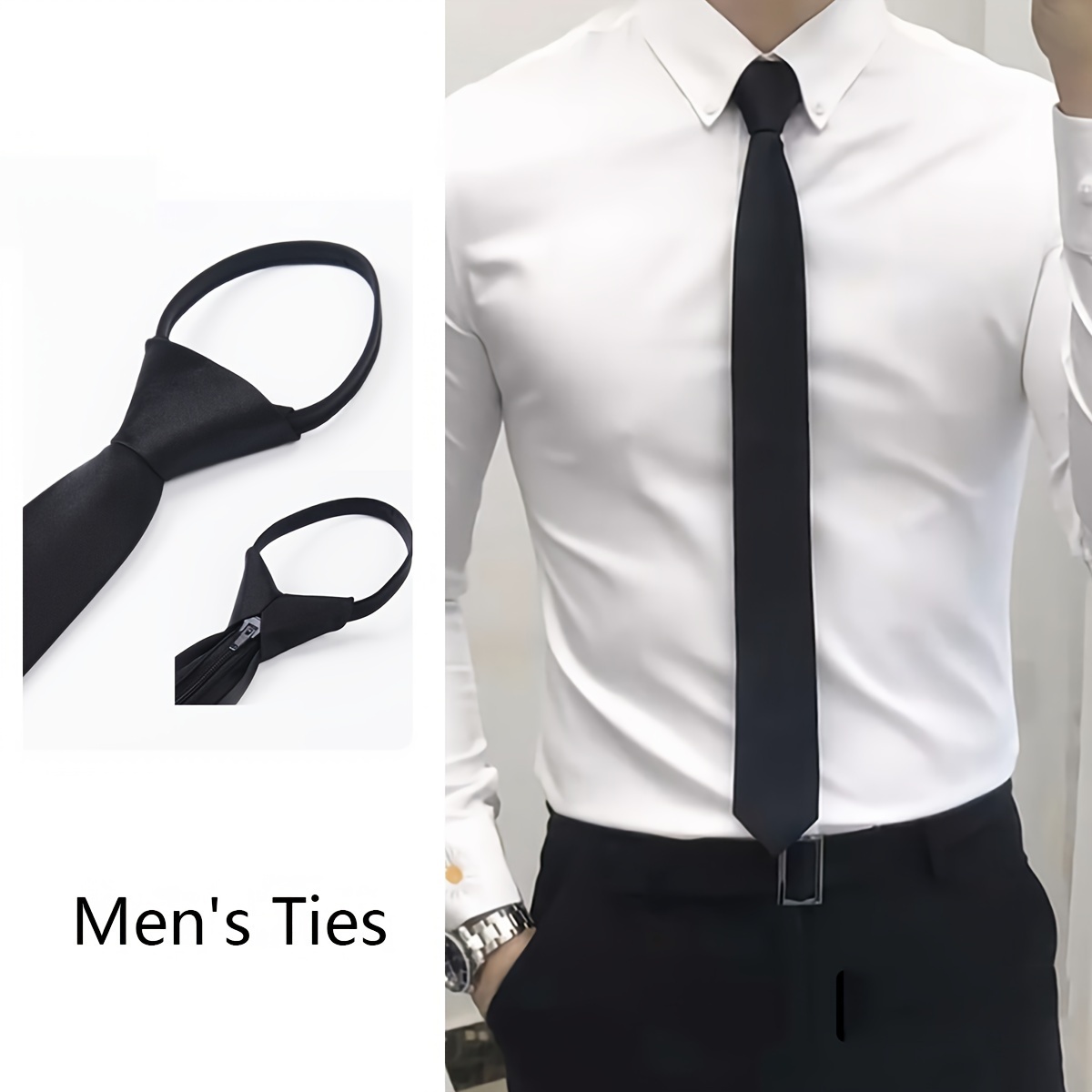 

New Men's Zipper Necktie, Convenient Necktie, Formal Business Casual Necktie