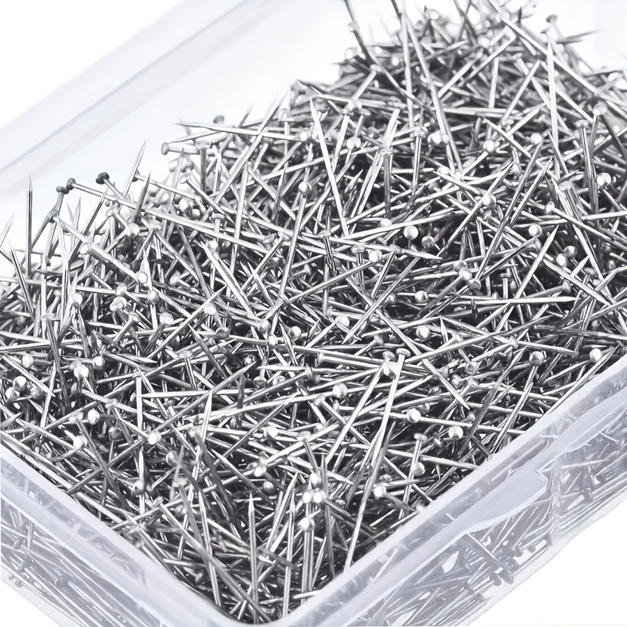 TEMU 200pcs Sewing Pins Stainless Steel Straight Safety Pin For Quilting Applique Diy Craft With Case, Extra Fine Sewing Pins, Decorative Pins For