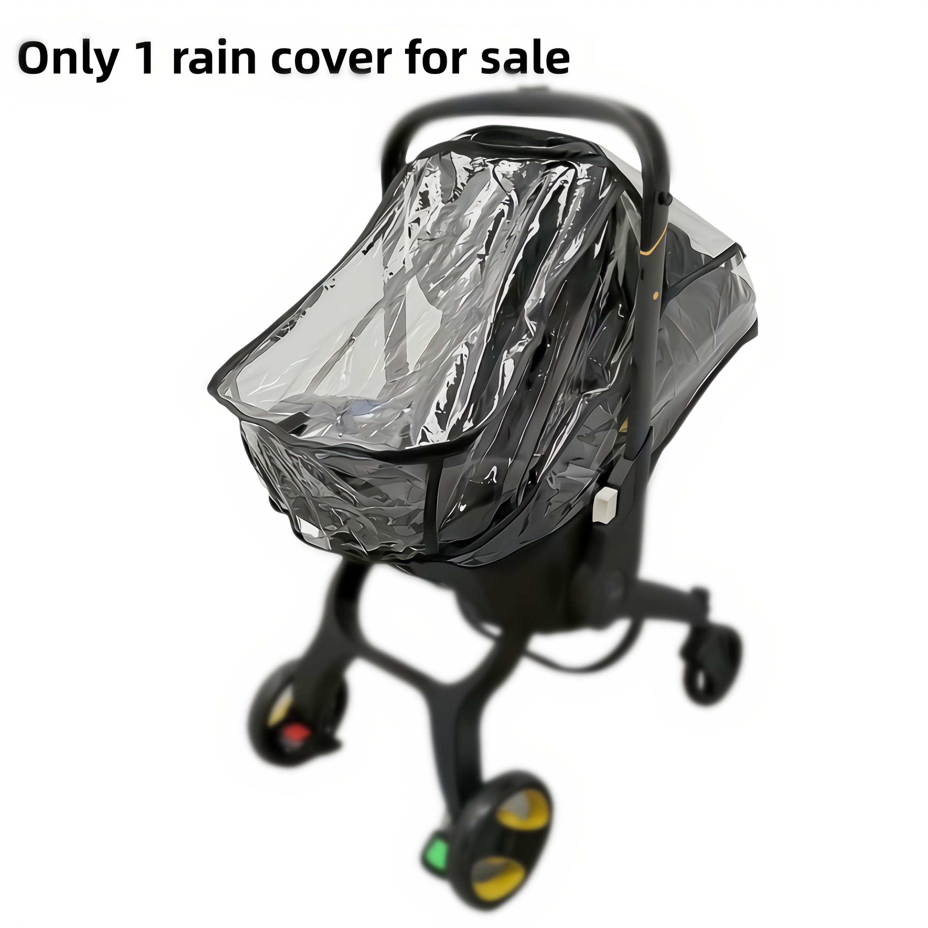 TEMU Housse de pluie pour poussette imperméable et coupe-vent, auvent en EVA avec zippée, convient aux landaus, pour l'hiver, à fermeture éclair