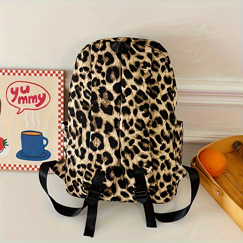 y2k grunge leopard far back pack