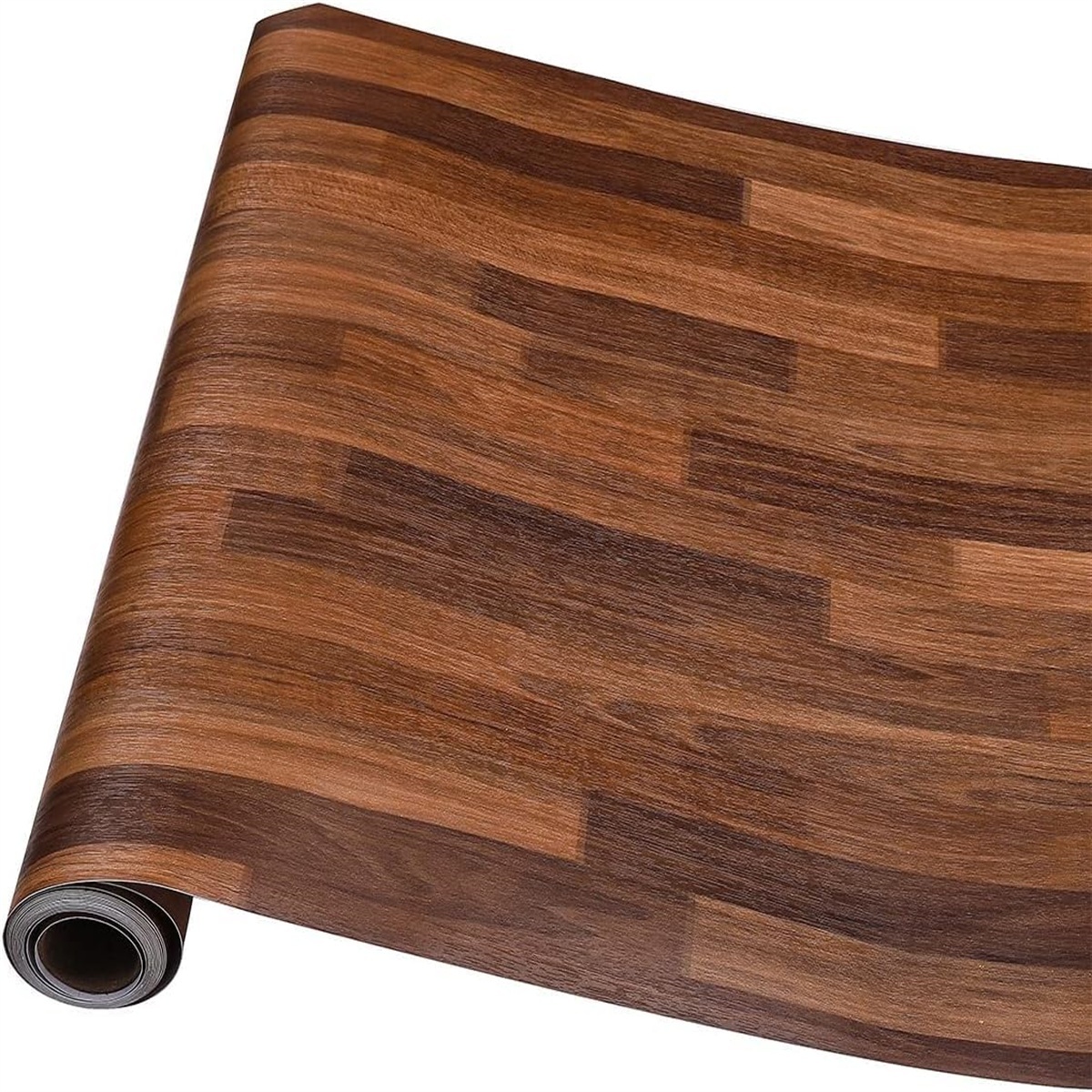 TEMU 1 Roll-thickened Household Floor Stickers, Wood Grain Texture Detachable Vinyl Wallpaper, Self-adhesive Pvc Wall Paper, Living Room Kitchen