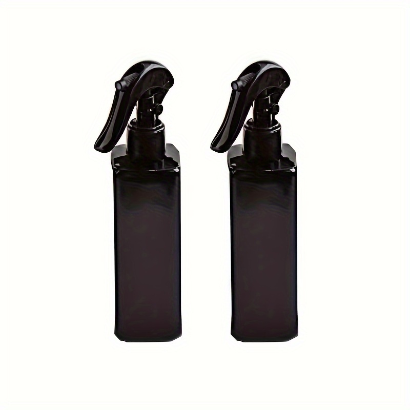 

Black Plastic Spray Bottles For Cleaning And Makeup - 2pcs, 250ml Refillable Square Design, No Scent, Pvc-free