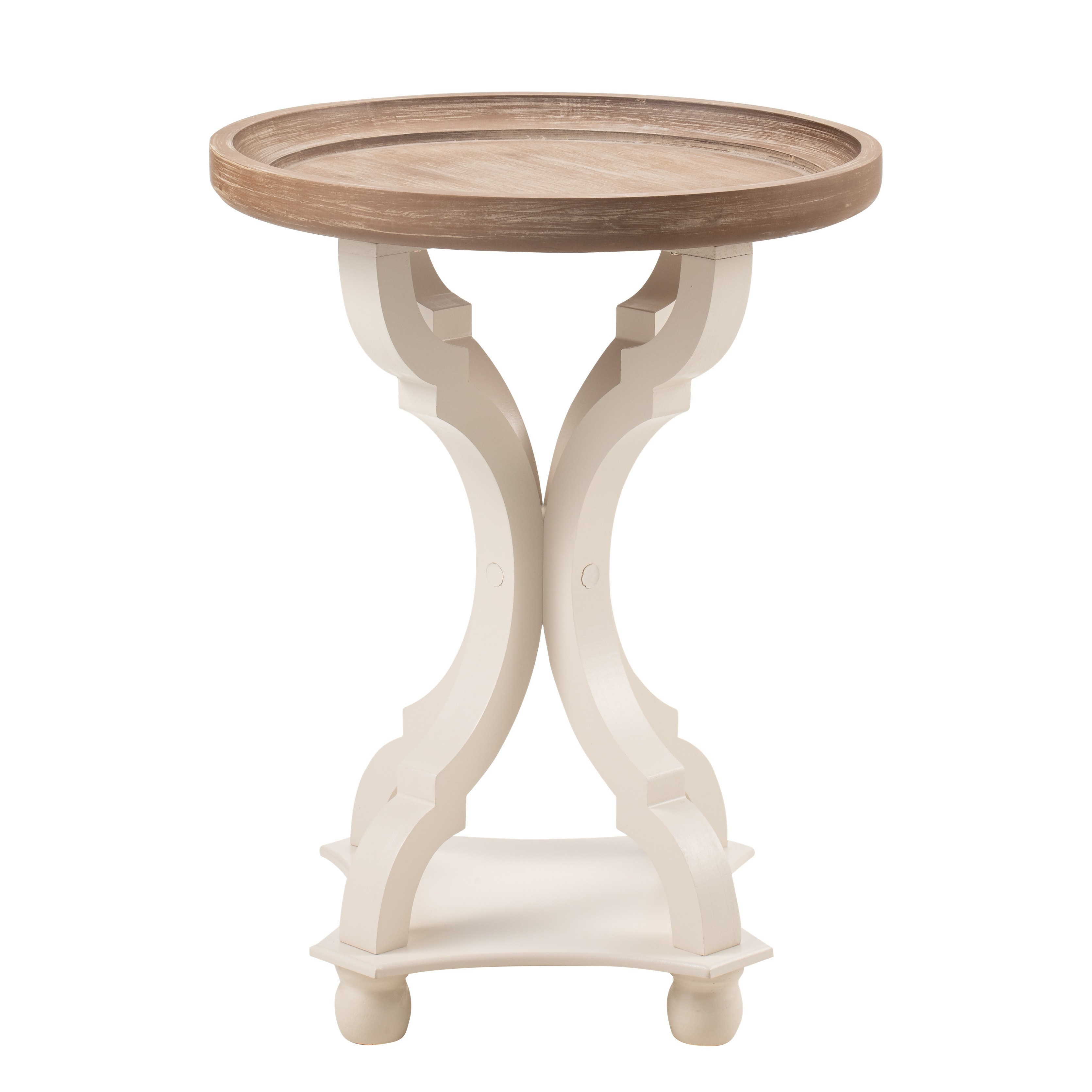 TEMU Natural Tray Top Side Table For Rustic Farmhouse Decor, Ideal As A Nightstand Or Accent Table In Living Or Dining Areas, Handcrafted With A Modern White End