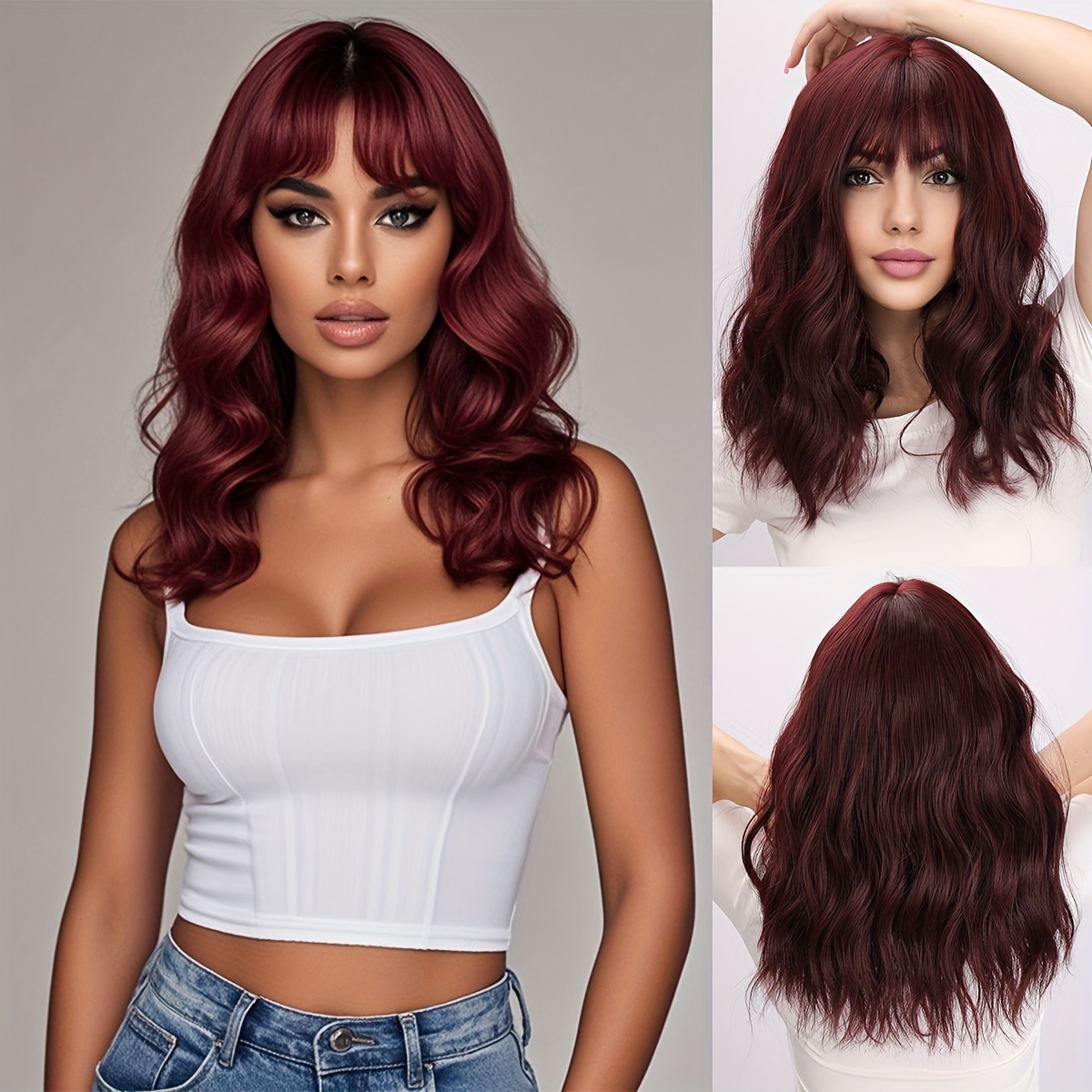 

14 Women's Synthetic Wig - Red Curly Wig, - Wig - For Parties And -playing