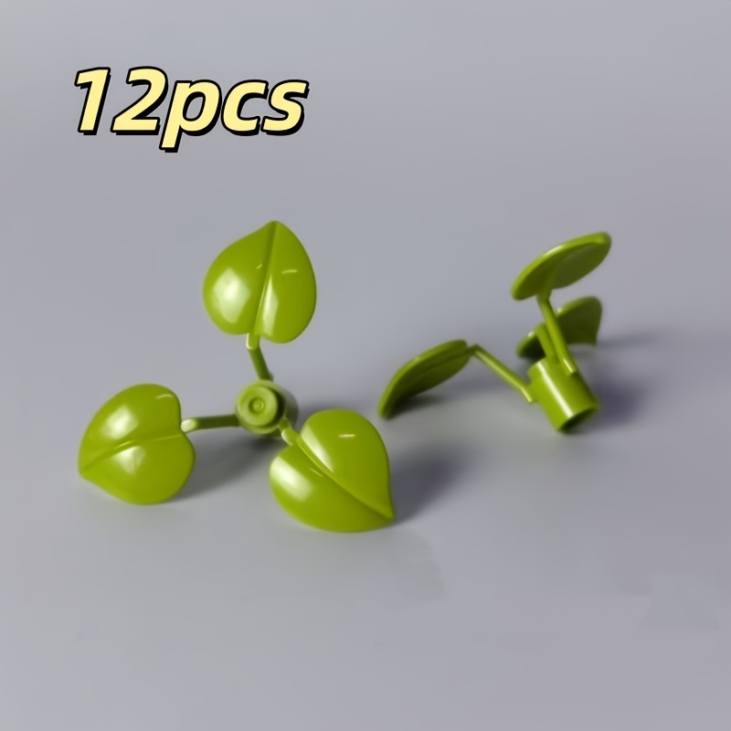12pcs Clover Plant Leaf Building Blocks Additions Toy