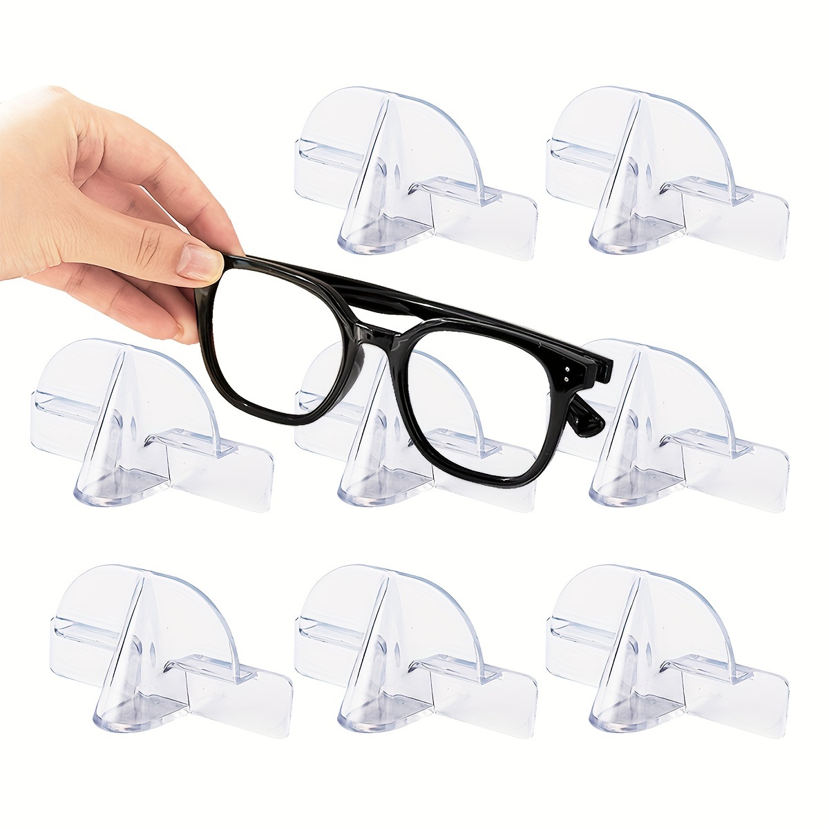 

-mounted Set, Plastic Eyeglass Storage , Holds 1/2/4/6/8 Pairs, Decor Accessory For Hanging Multiple