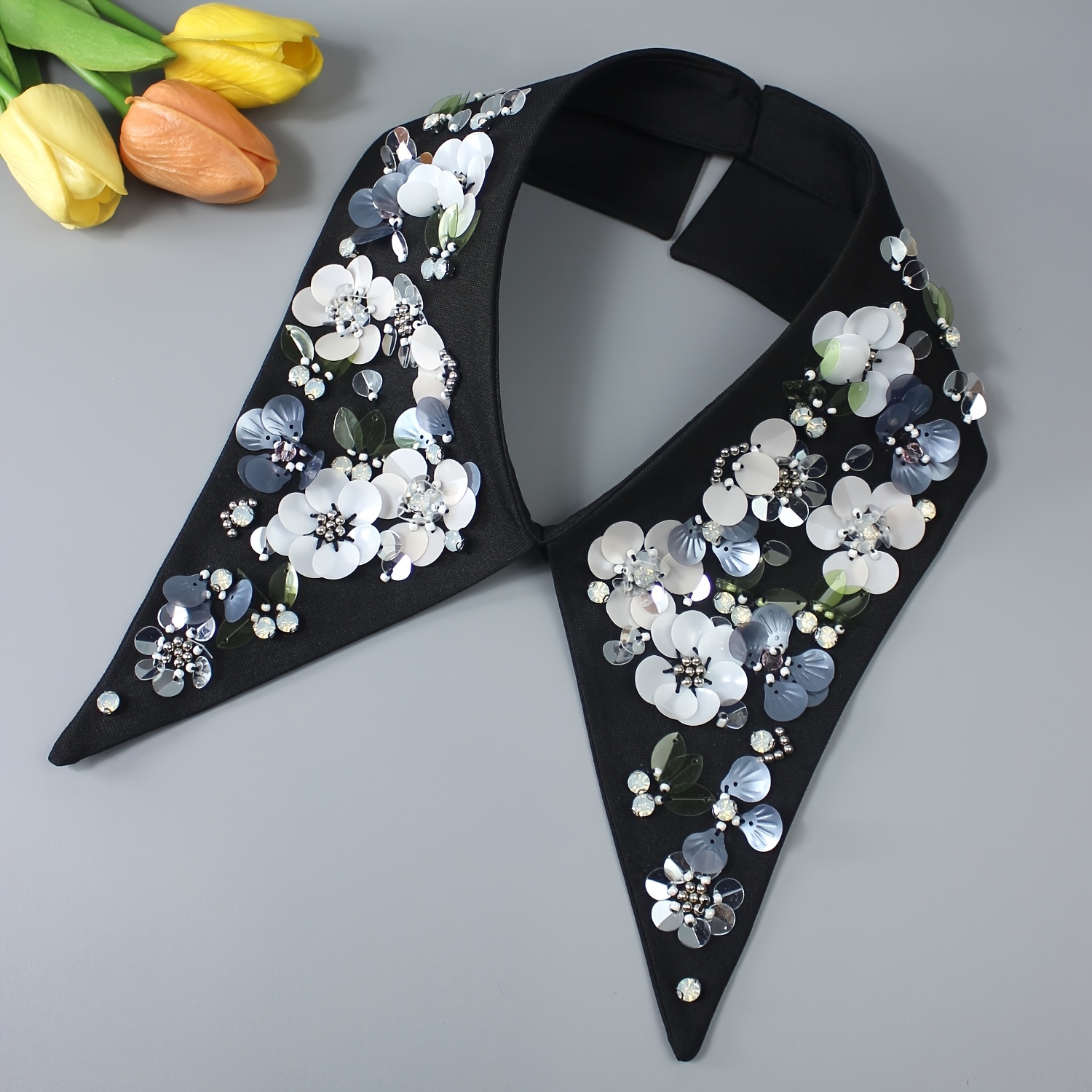 TEMU High-quality Luxurious False Collar. Deluxe Version. Shining Collar. Versatile For Scenes. Retro And Classical Design. Hand-embedded. False