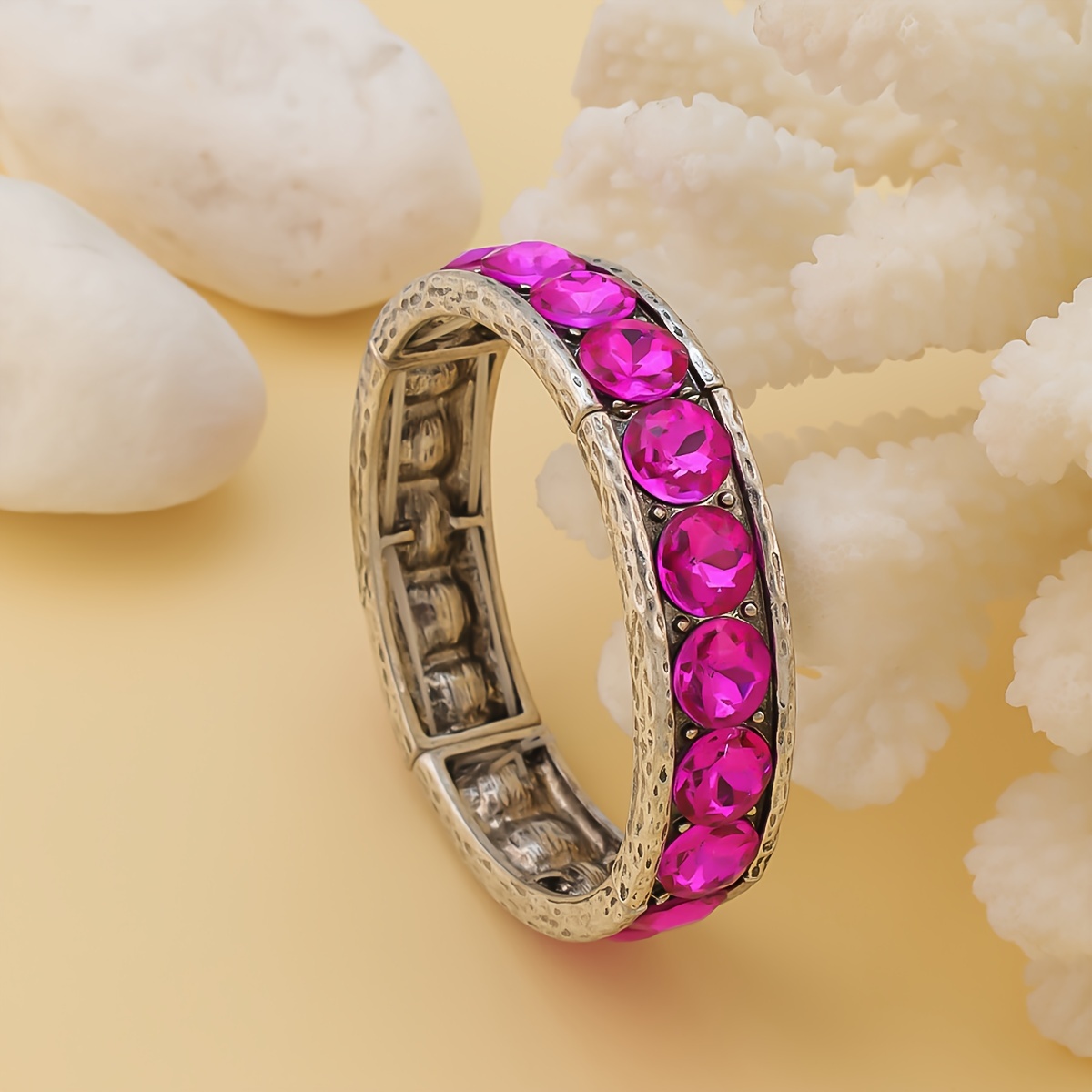 Colorful Glass Bangle Bracelet for Women