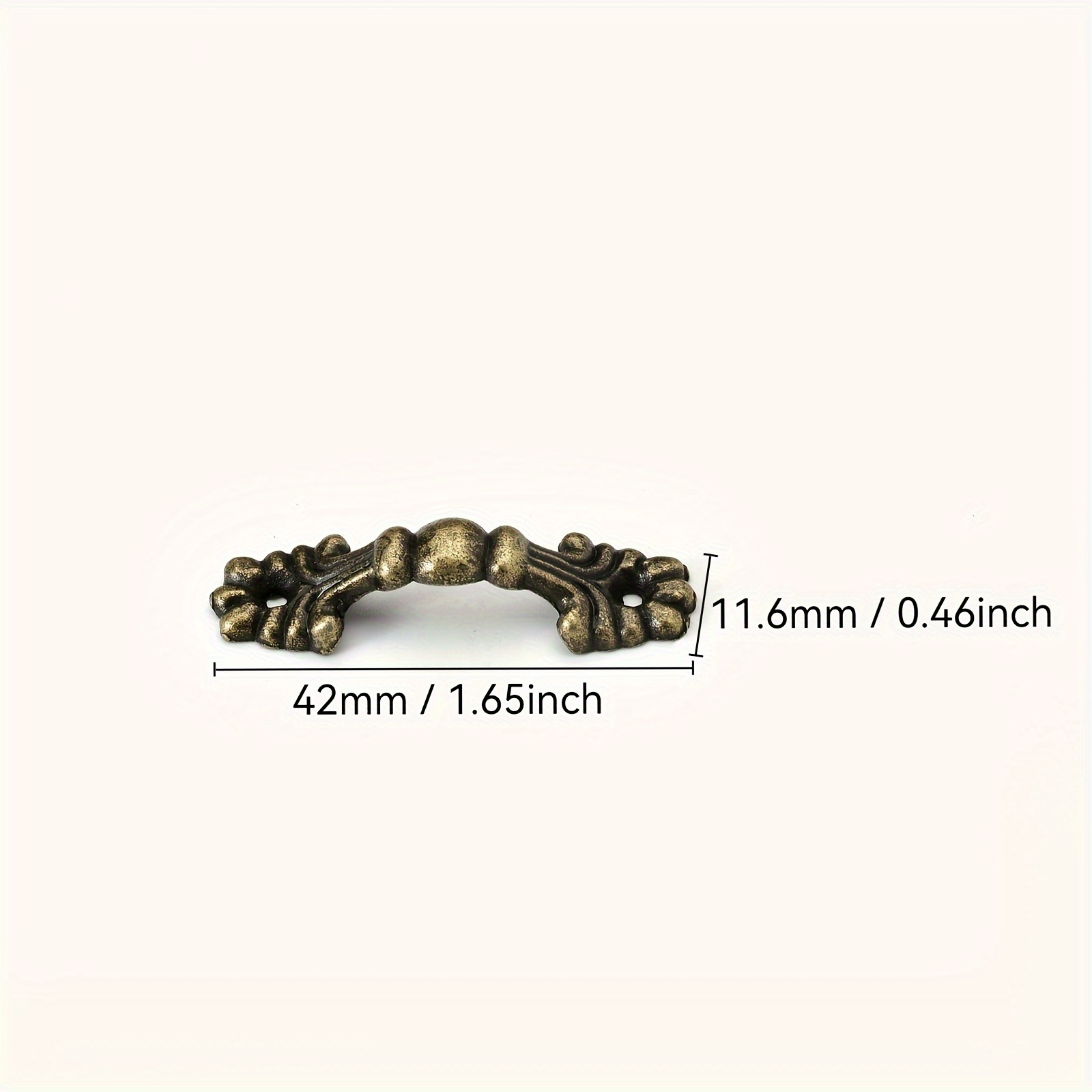 10pcs Bronze Alloy Arch-shaped Window Decor Handles, Suitable For Drawers, Wooden Jewelry Boxes, Mini Handles, Diy Hardware