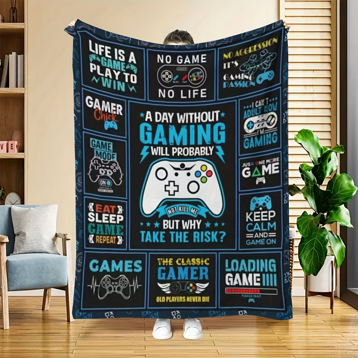 

Blanket - - - For Gamers - For Bed, Sofa, - 's - 200-250gsm Polyester
