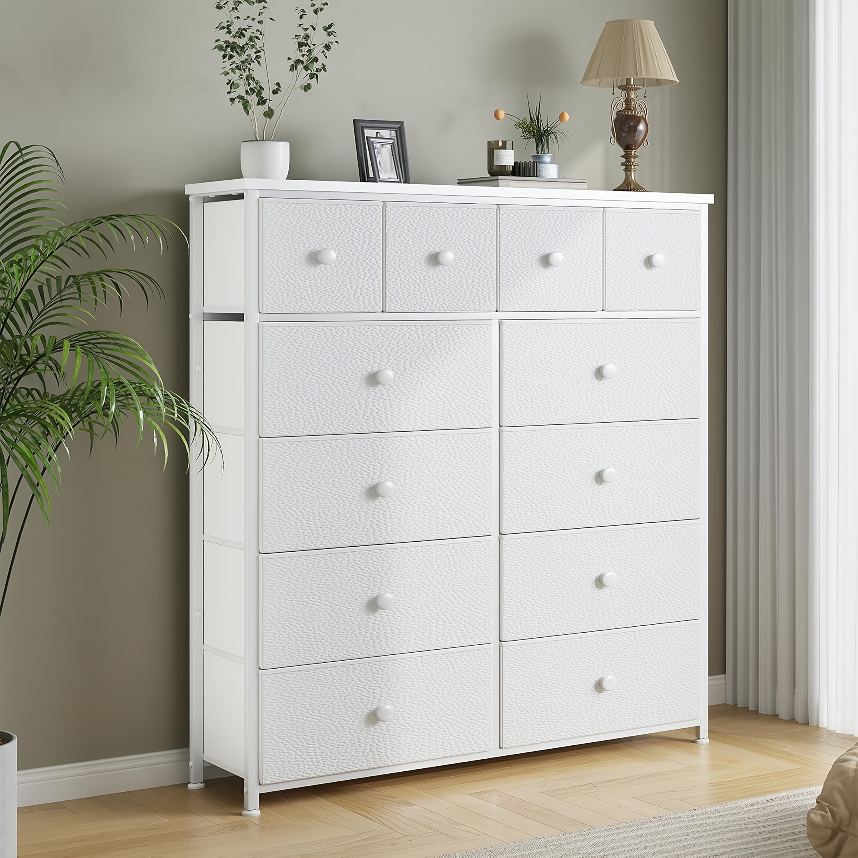 contemporary white dresser with nine drawers for , dressers and chests with  capacity, sleek long dressers suitable for bedroom closets and living  areas, storage drawer units | Check Out Today's Deals Now | Temu