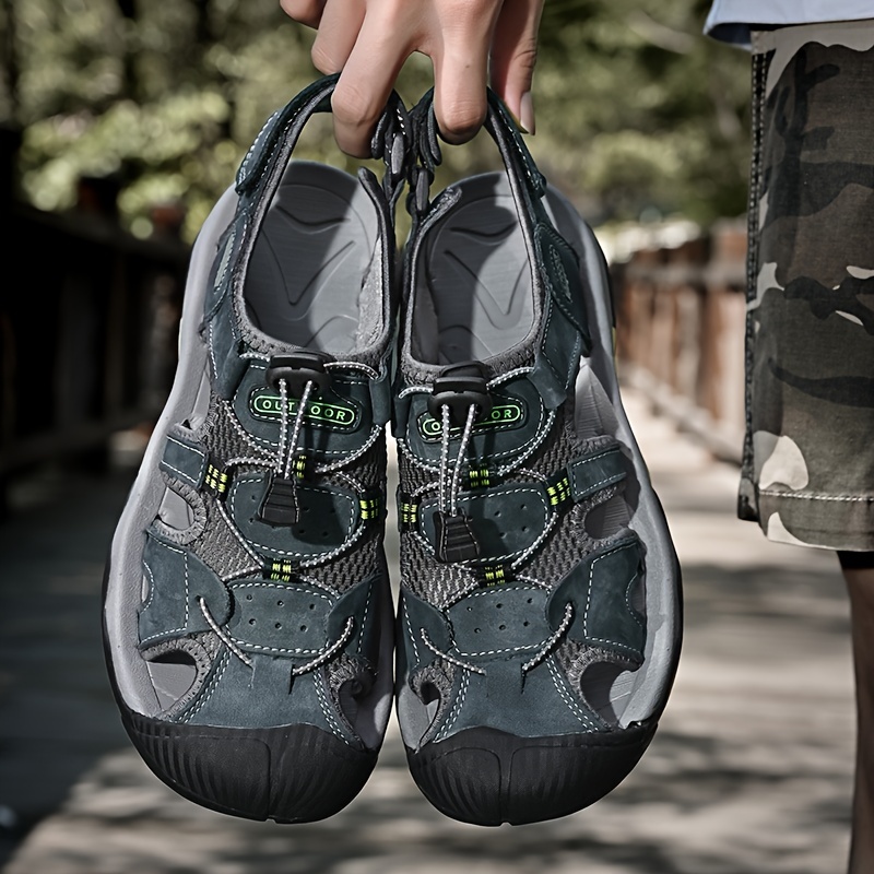 mens sandals non slip outdoor hiking trekking sandals comfy spring and summer details 3