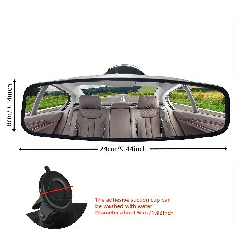 TEMU - Hd Rearview Mirror - , For Enhanced Blind Spots & Interior