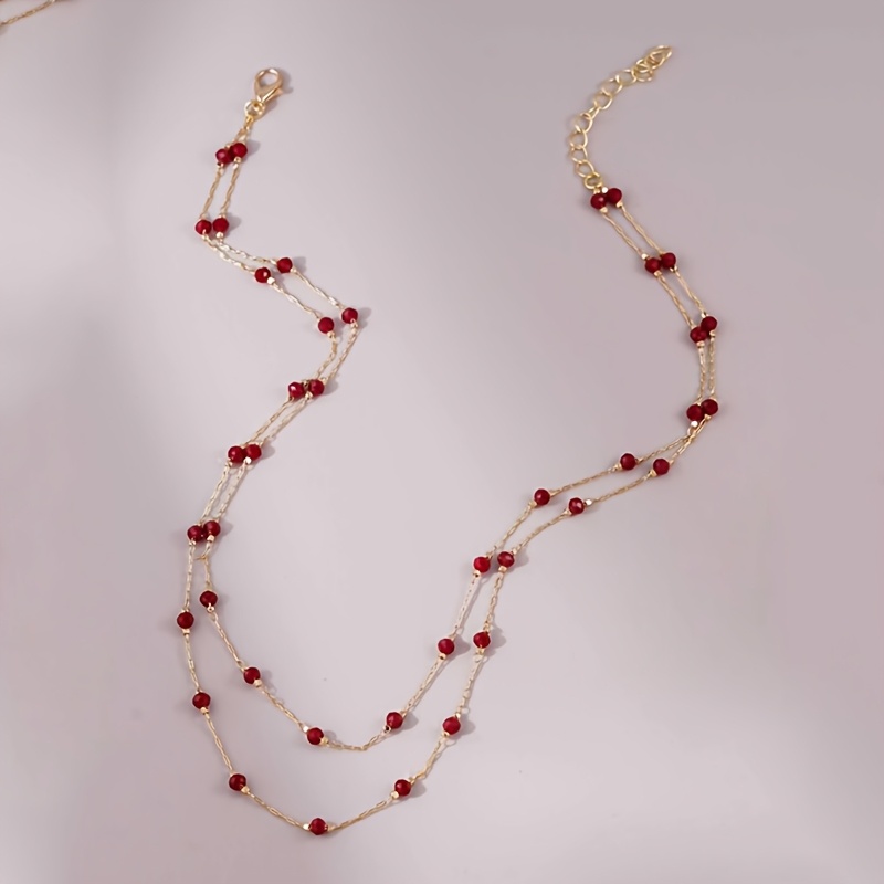 TEMU 1pc Vintage Fashion Mini -layer Chain Necklace, Suitable For Elegant Ladies For Vacation, Travel, Dating, Daily Low-key Occasions, Friendship