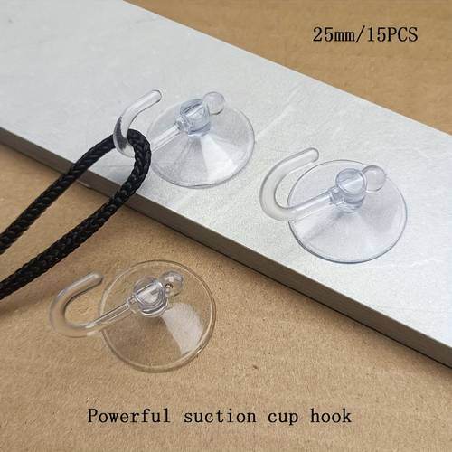 15pcs home storage no drill heavy duty hollow suction cup hooks hooks 25mm 30mm options suitable for tile glass bathroom towel and other item storage holiday wedding christmas halloween decoration hanging