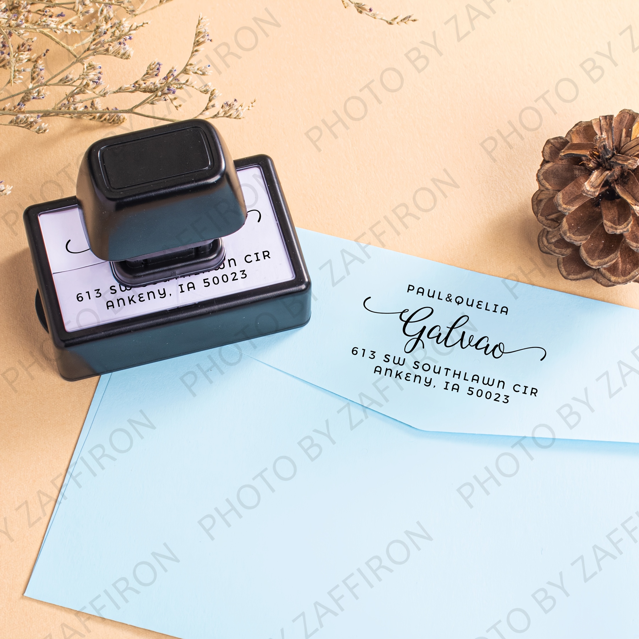 Personalized Return Address Custom Self-Inking Return Address Stamp ...