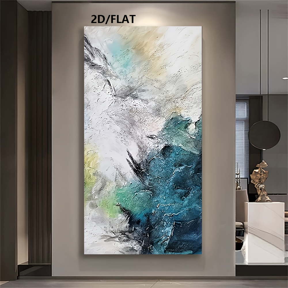 TEMU 2d Flat, 2d/flat A 100% Hand-painted Pure Oil Painting Art, High-end Hand-painted Abstract Oil Painting, New Chinese Decorative Painting,
