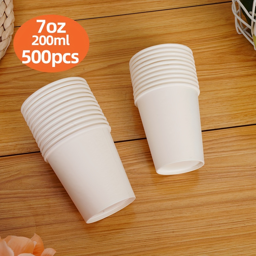 100 pack 7oz 200ml disposable coffee cups lids thick paper - Temu Bahrain