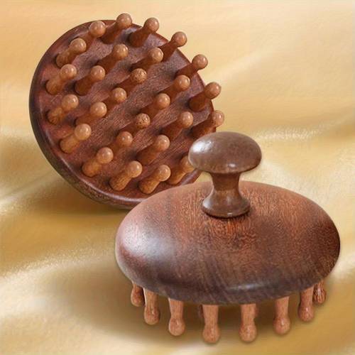 disc manual massager rounded comb teeth that are the scalp and do not pull hair features multiple massage to blood circulation muscle for portability