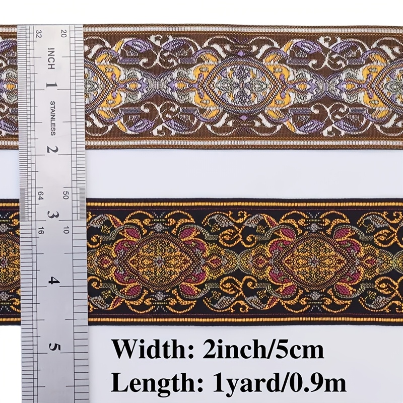 Vintage Embroidered Jacquard Lace Ribbon for Crafts