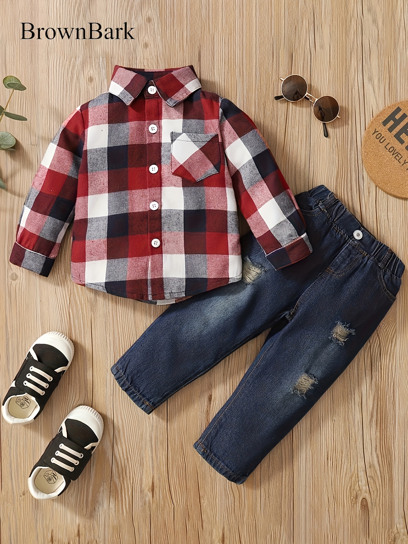 Kleinkind Jungen Outfit Set - Sweatshirt & Hose Mit Buchstaben-Print!