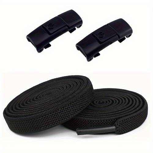 Easy-Clip No-Tie Elastic Shoelaces For Men & Women - 1 Pair, Durable Polyester & Spandex, Hassle-Free Sneaker Laces