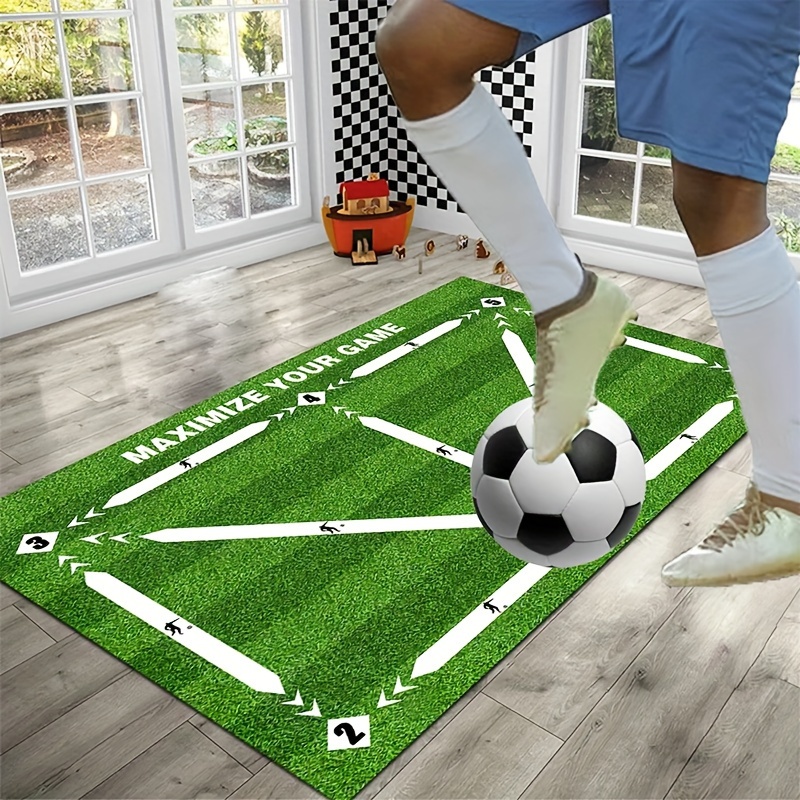 

60*90cm/23*35.4in Football Footstep Training Mat, Non-slip Foldable Carpet Mat, Creative Floor Mat