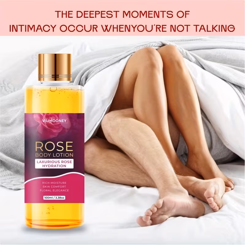 زيت تدليك للأزواج 100 مل - جل حميمي للرجال والنساء، تركيبة طويلة الأمد برائحة الورد ومستخلصات نباتية، سهل التطبيق، مناسب لجميع أنواع البشرة، لوشن تدليك رومانسي للأزواج، للاسترخاء وتجربة حسية، زيت تدليك مزدوج لرحلة متناغمة للاسترخاء المتزامن، تركيبة لكلا الجنسين لتوازن العقل والجسم، يعزز الحميمية والترابط تفاصيل المنتج 3