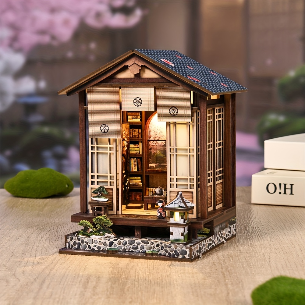 Image of Diy Dollhouse Retro Model Decoration Adult Handmade Assembly Model Gift Decoration Halloween Christmas (without Glue)