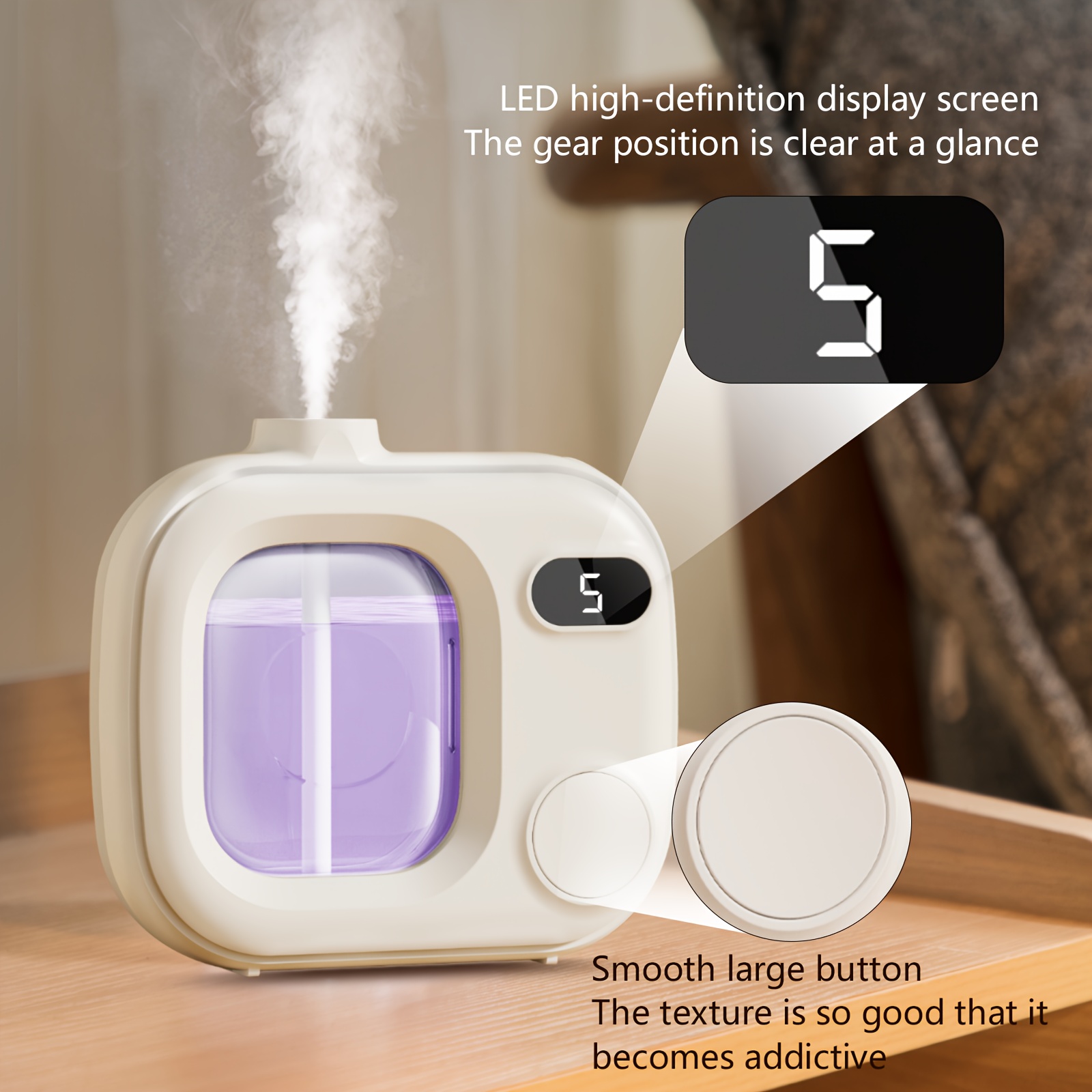 

1pc Automatic Aroma Diffuser Machine - Air With Long-lasting Deodorant, Bedroom, Office, And Toilet Use, Decoration For A Refreshing Atmosphere