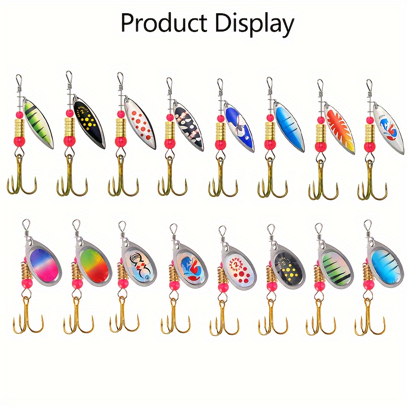 30pcs Fishing Lures Kit Spinnerbait Metal Spoons Hard Bait with Fishing  Hooks Variety Lures Set Tackle Box for Pike Trout Walleye Saltwater  Freshwater