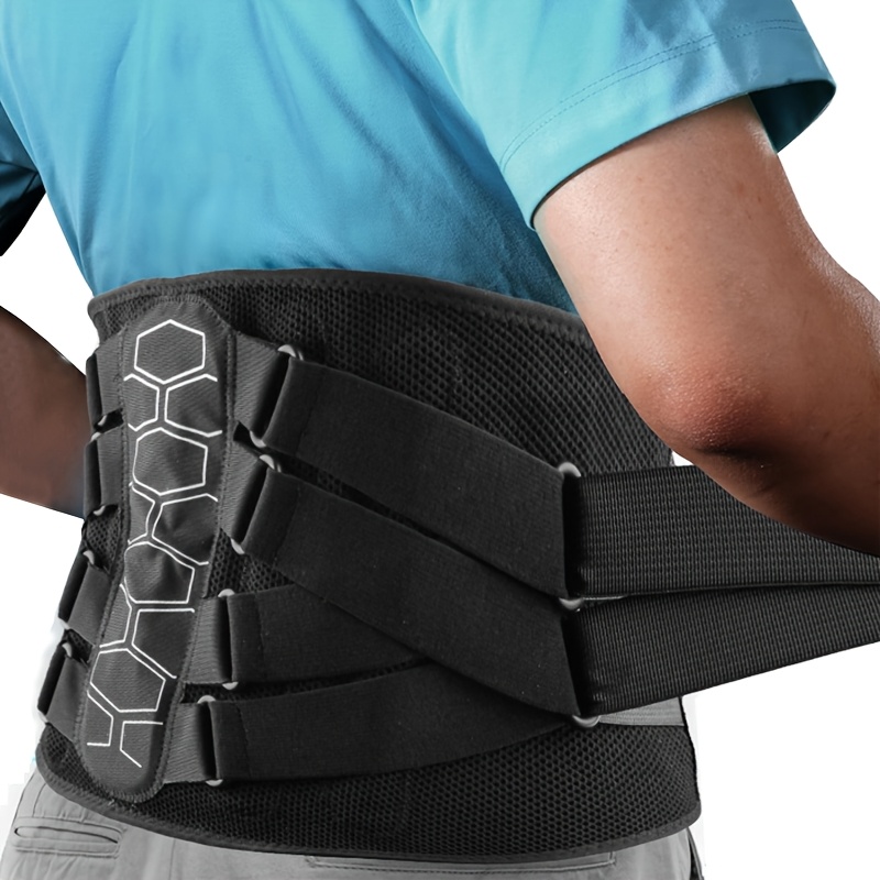 1pc Lumbar Support Belt Lower Back Brace For Lifting, Herniated Disc, Breathable Lumbar Brace For Men And Women