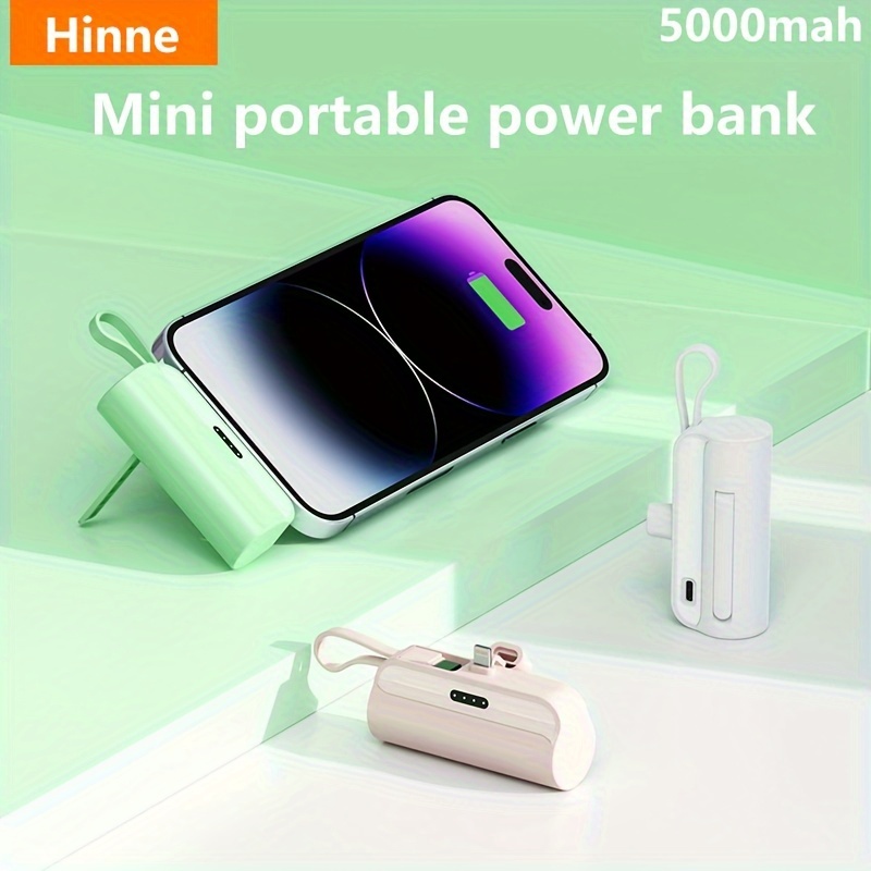 

1pc Portable Charger, Charger, Small 5000mah Battery Charger , For Iphone 11/12/13/14