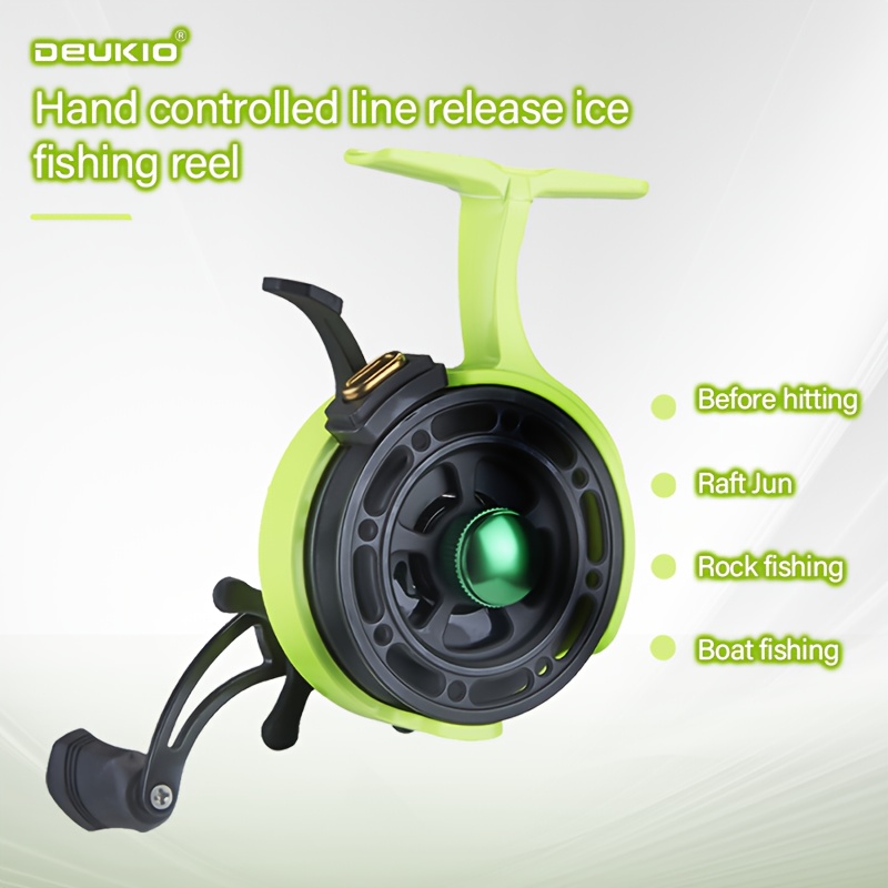 * *-Tone Ice Fishing Reel, Aluminum Alloy Spool, 4+1BB Stainless Steel  Bearings, High-Leg Fly Fishing Reel, Raft Fishing Reel, Slow-* Valley Wheat  Reel, Hand Brake, Line Release, Front Drag Reel