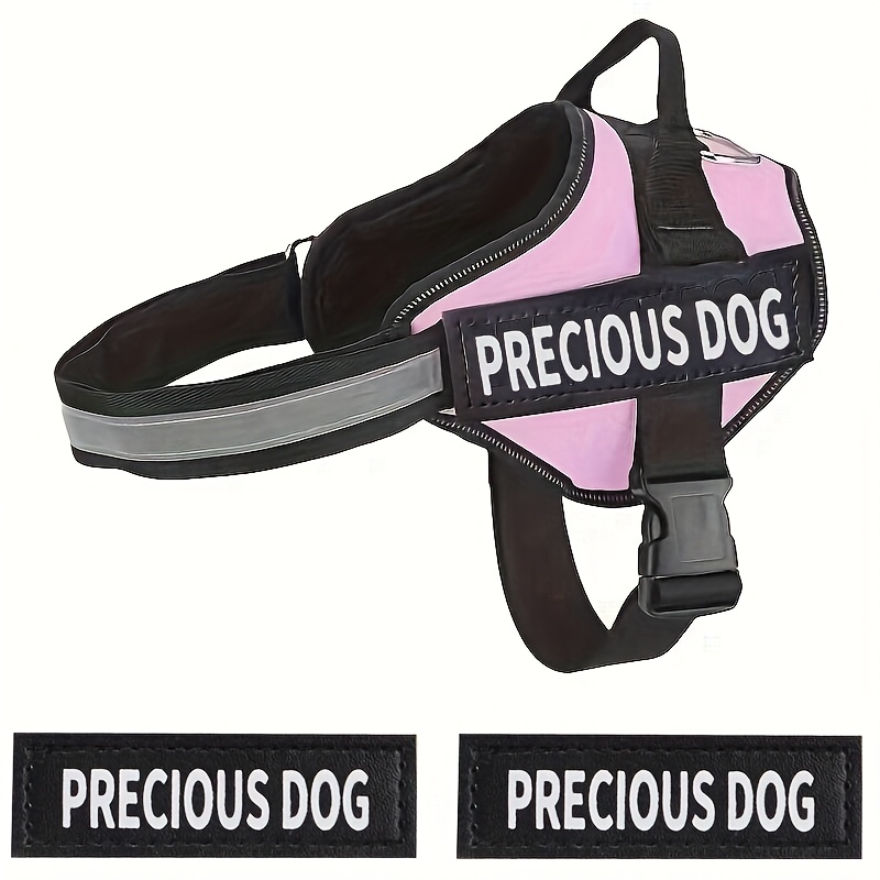TEMU Hunderaußen-Gurt mit 2 P-Badges, X11 Haustierbrustgurt, Precious Dog, ohne Batterie
