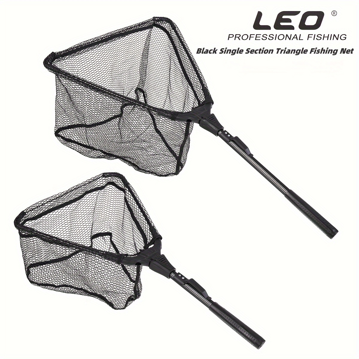 

Black Single Section Triangle Fishing Net, Ultra Lightweight Portable Foldable Fish Landing Net, Fly Fishing Hand Net Portable Outdoor Fishing Net, Outdoor Fishing Products