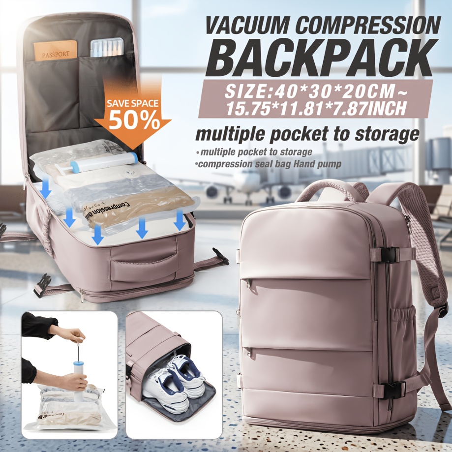 backpack travel bags ireland Ryanair Vacuum Backpack Travel Bag Measuring 40X30X20Cm, Suitable for  Travel, Cabin Bags That Fit * Hand Luggage, Laptop Backpack, And an  Airline-Approved Travel Backpack with a Separate Shoe