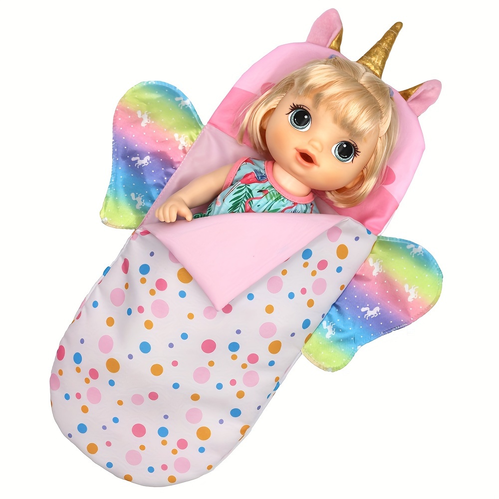 

Adorable Doll Sleeping Bag For 12" Baby Recycled Dolls - Perfect Accessory For Kids Ages 6-8 Baby Doll Accessories Baby Doll Supplies
