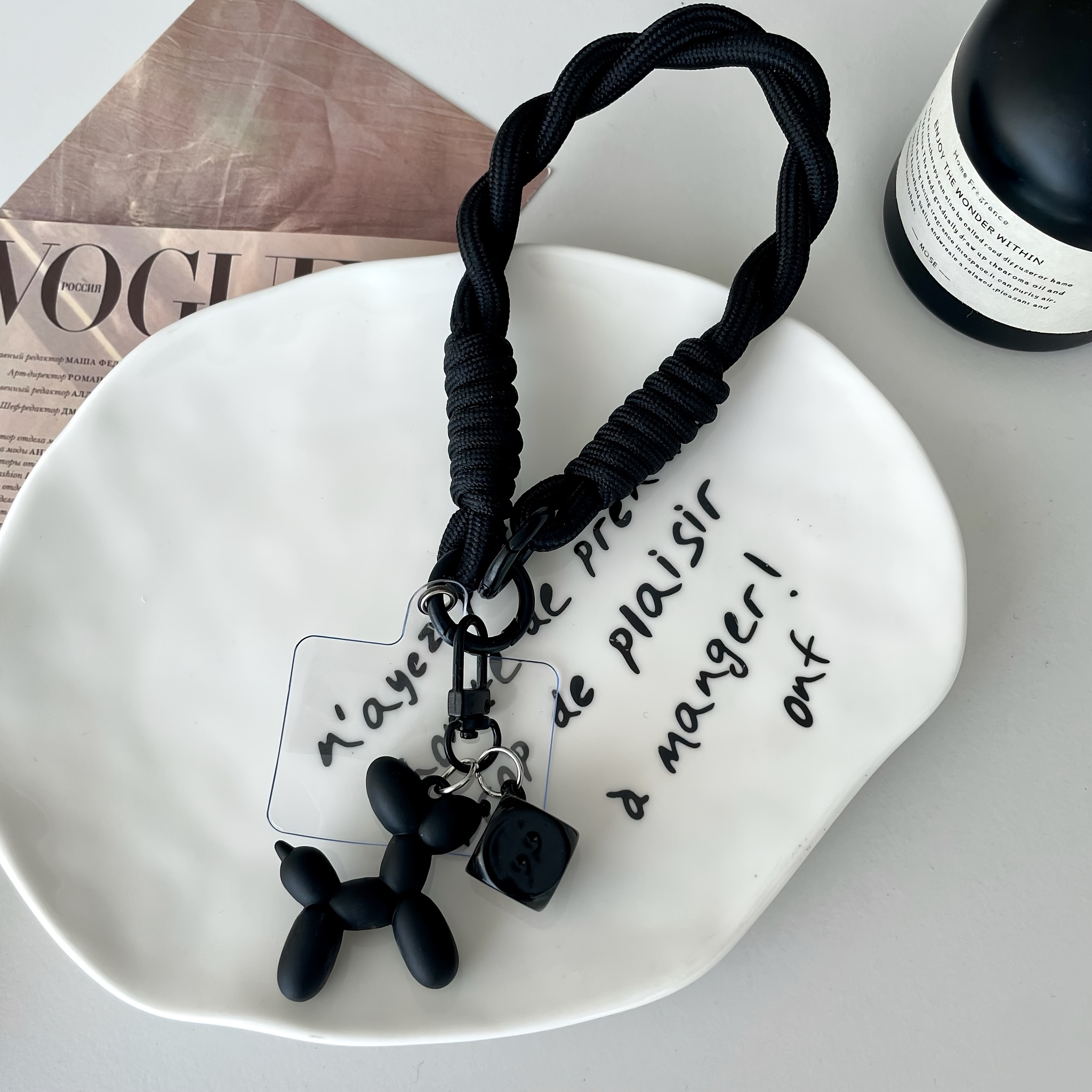 E-shop ./2 Stk. Würfel-Ballon-Hund Handy-Umhängeband-Armband, niedliches Handy-Armband mit Umhängeband, Handy-Anhänger-Band, passend für universelle