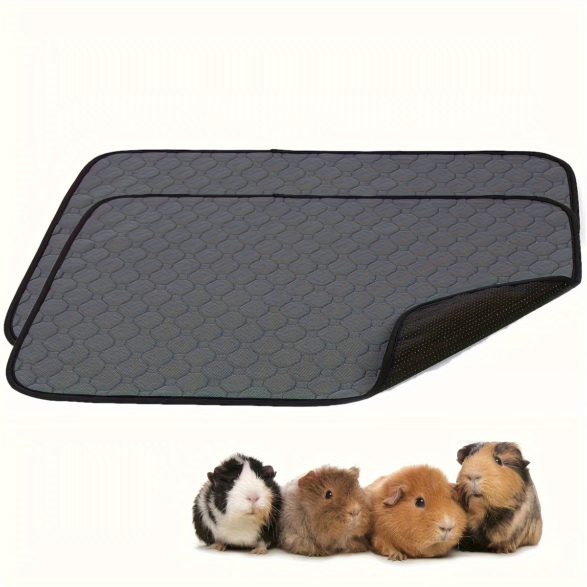 

Guinea Pig Cage Liners - Washable Guinea Pig Pee Pads, Waterproof Reusable & Anti Slip