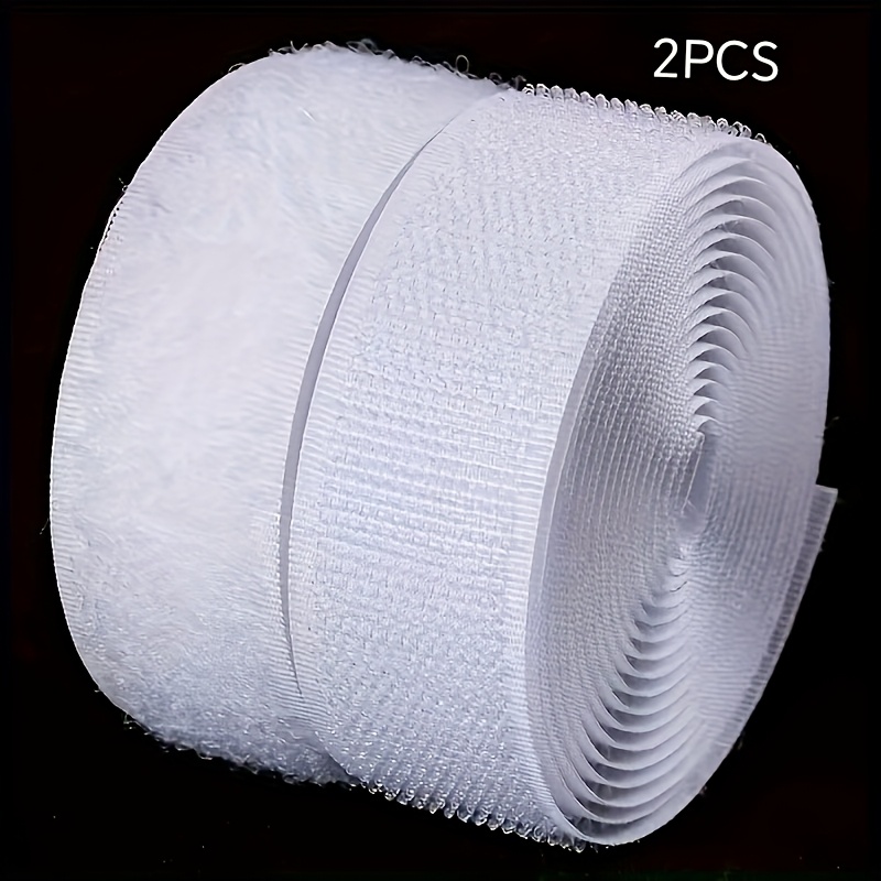 TEMU 2 Rolls Of White Self-adhesive Tape- Single-sided Fixing Tape, Mounting Tape, With And Easy-tear Design, Length 78.74inch, Suitable For Home,