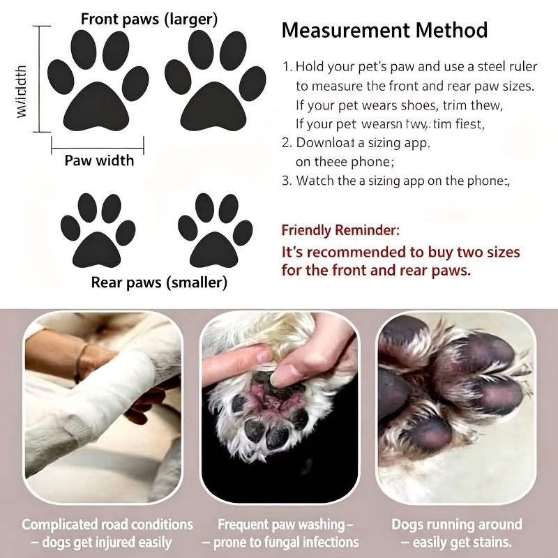 Four-Pack Dog Shoes for Outdoor Walking, Breathable Mesh