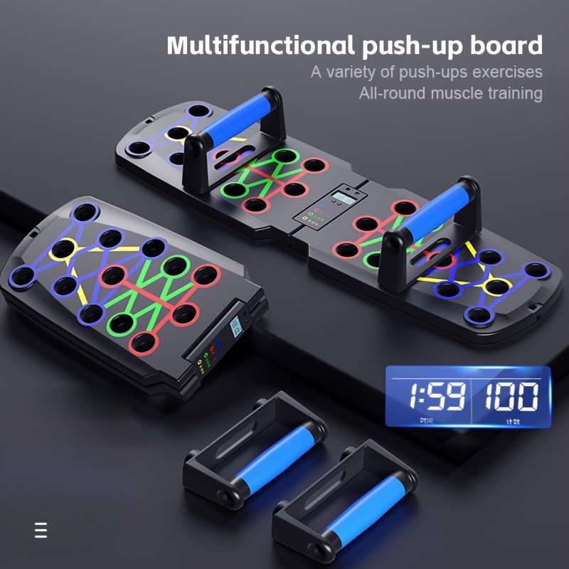 Multifunctional Push-up Board with Timer, Home Workout Equipment, 30+ Exercise Ways Training Board, Chest Muscle Exercise Equipment