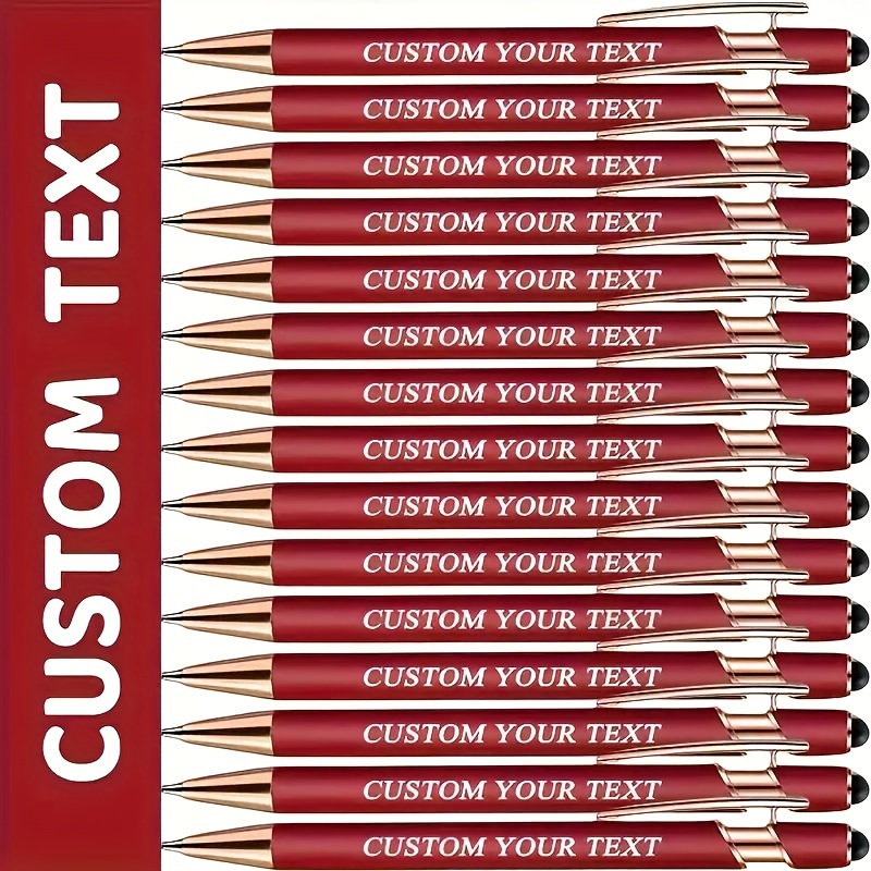 

Customizable Red Ballpoint Pen, Smooth , Fashionable , Personalized , Name & Text Options, Ideal For Office, School, Home, , High- Flow, Back-to-