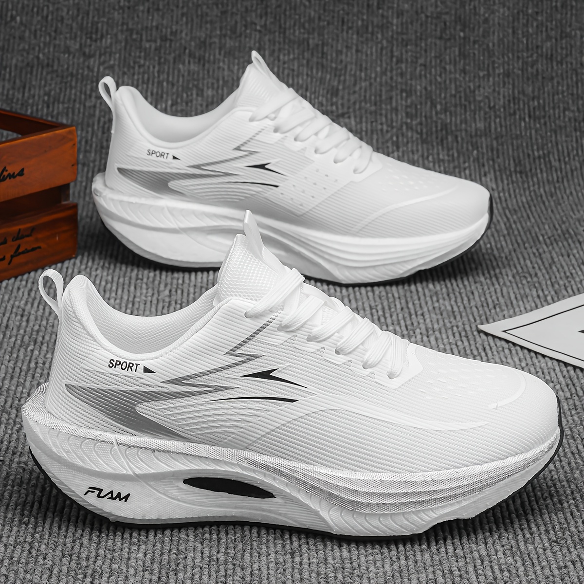 TEMU [sneakers] Spring And Summer Men's Sports Running Shoes, Mesh Breathable, Anti-slip, Wear-resistant Off-road Running Shoes, Outdoor Marathon