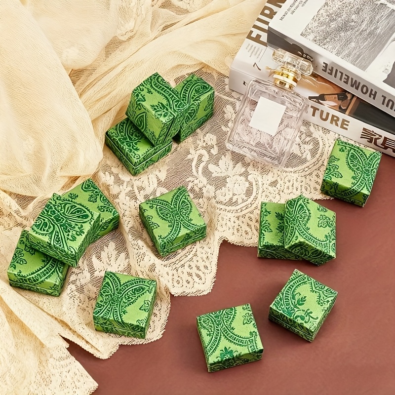 24pcs Elegant Green Ring Gift Box Set, Lightweight