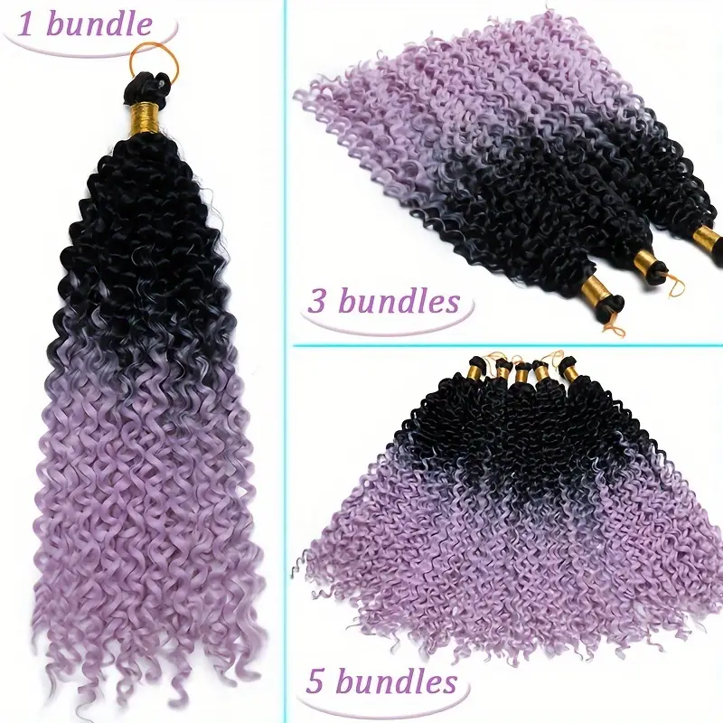 14inch 35cm handmade 3packs afro water wave crochet hair deep wave weaving braid synthetic hair extensions hairpiece ocean braids hairpieces ombre bundles bulk hair halloween christmas use for details 8