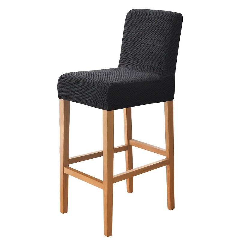 TEMU 1pc Stretch T-shaped Swivel Bar Stool Cover With Corners Suitable For High-back Counter Chairs, For Home & Hotel Use, Machine Washable Cover