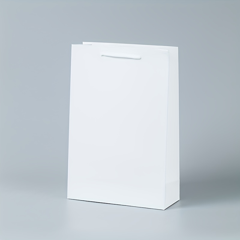 TEMU Gift For Her/him 60 White Heavy-duty Gift Bags With T-shaped Metal Clasps - Sturdy Cardboard Apparel Shopping Bags, Suitable For Weddings,