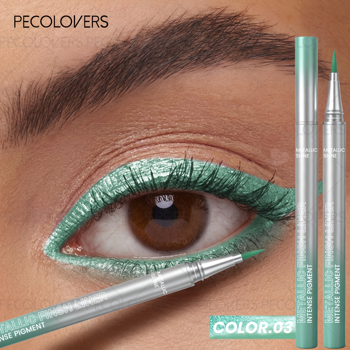 1pc Glittery Liquid Eyeliner & Eyeshadow - Waterproof And , Pearlescent Finish, Smooth Application, Buildable, Pigmented, Highlighter Eye Makeup, Perfect For Music Festival Weddings